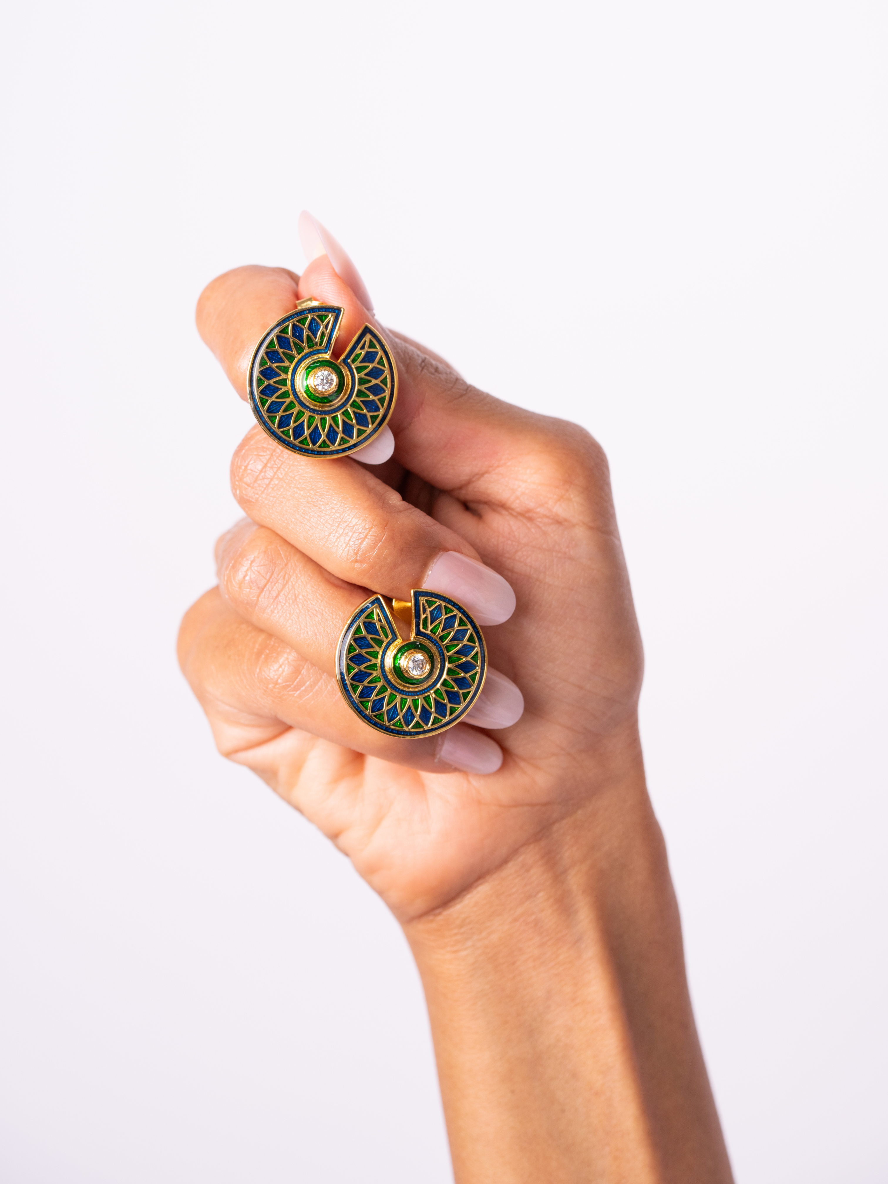 Cosmic Enamel Earrings