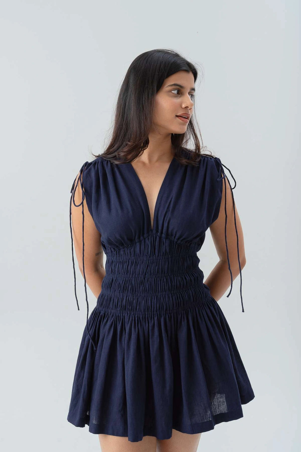 Maybel Dress-Navy
