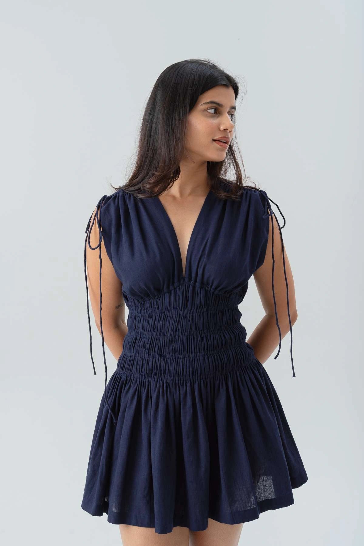 Maybel Dress-Navy