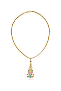 Blue Long Egyptian Pendant Neckpiece