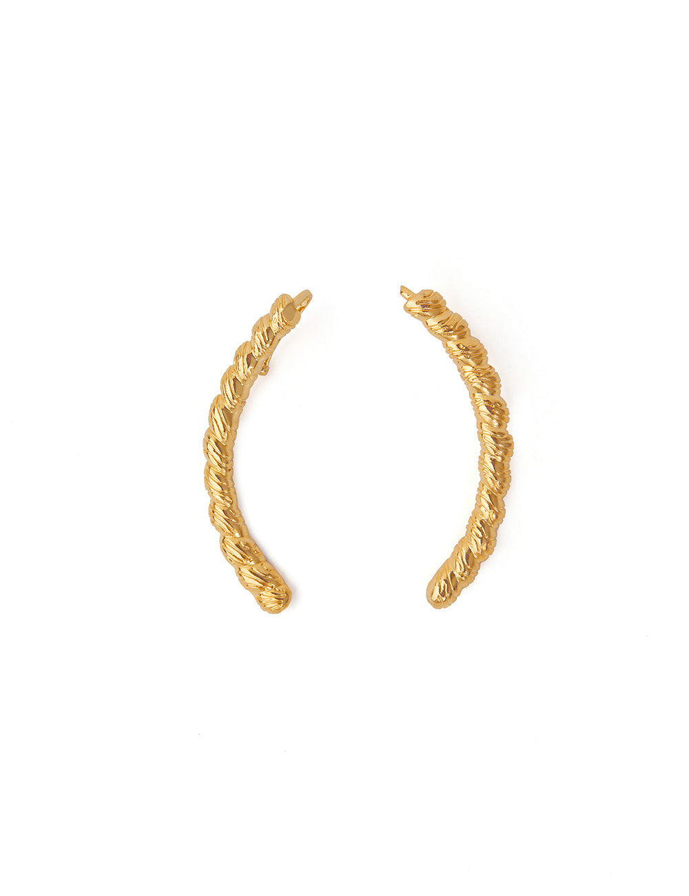Golden Leaf Tendril Ear Cuff - Gold