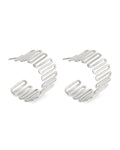 Silver Spiral Meadow Earrings - Silver