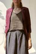 SOLID BLAZER - WINE