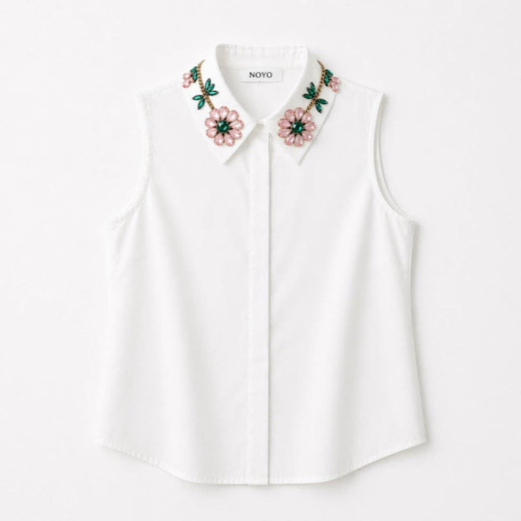 Statement Collar White Shirt