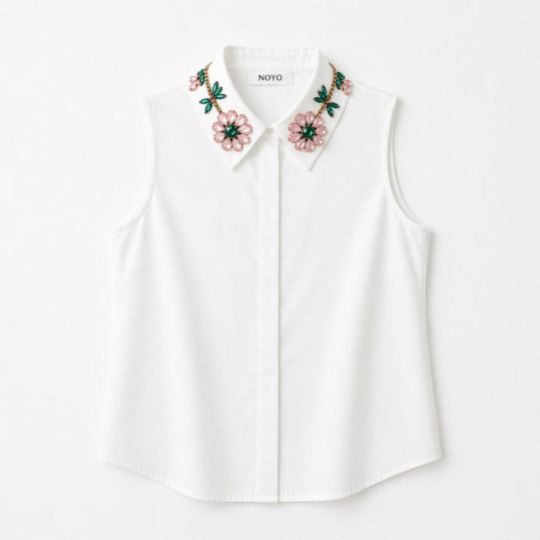 Statement Collar White Shirt