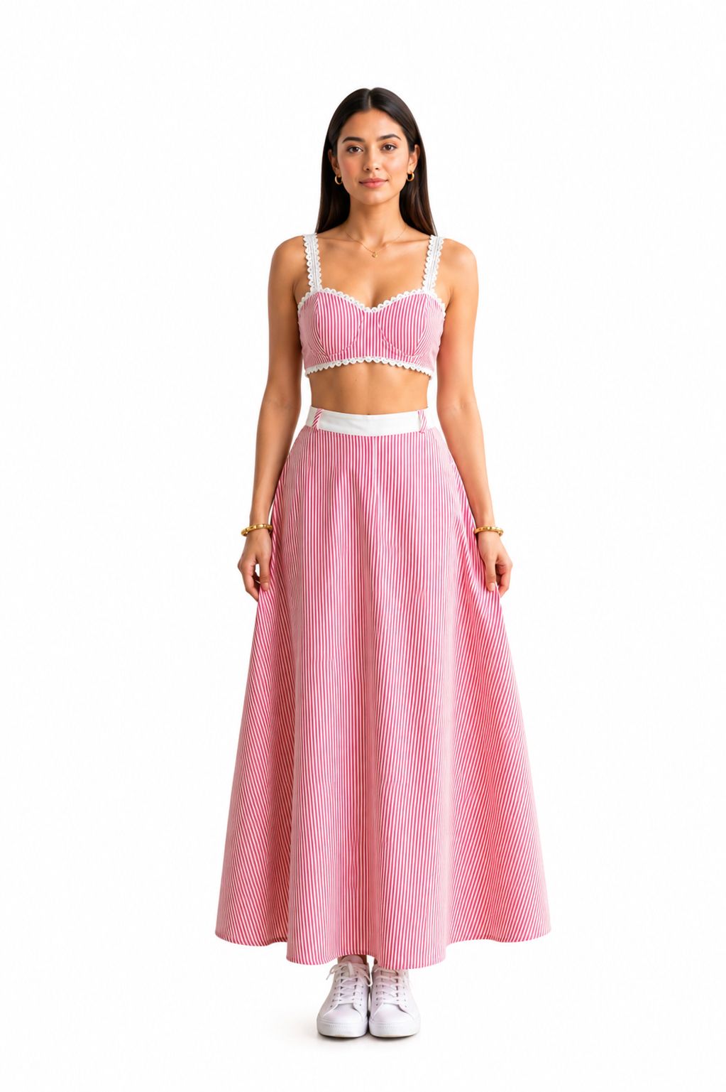 Candy Stripe Skirt Set