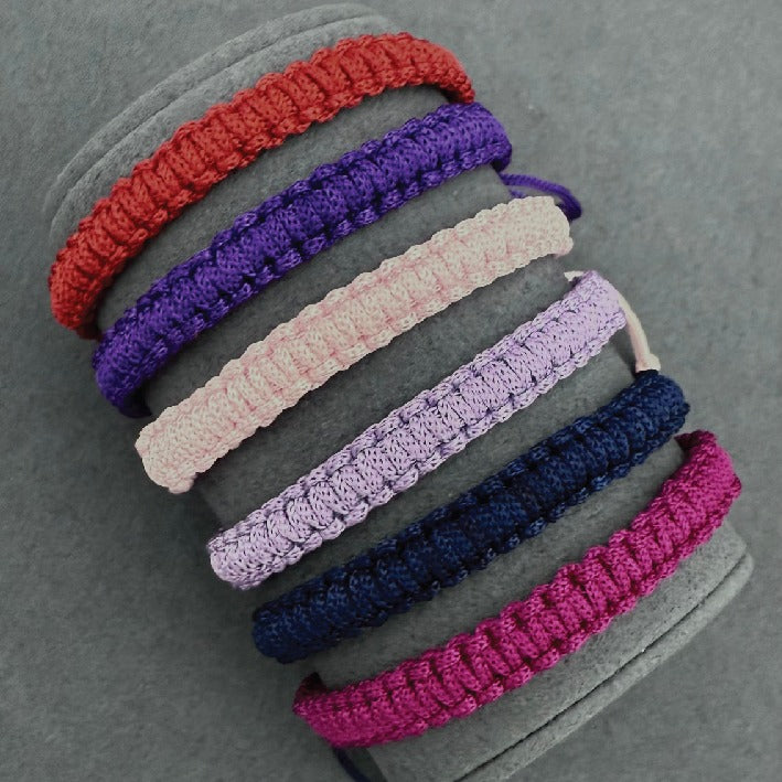 Thread letter bracelets - Letters A through Z