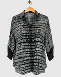Black Shibori Shirt — RRAH 006 — view 1