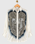 White & Blue Heart Shirt — RRAH 001 — view 1