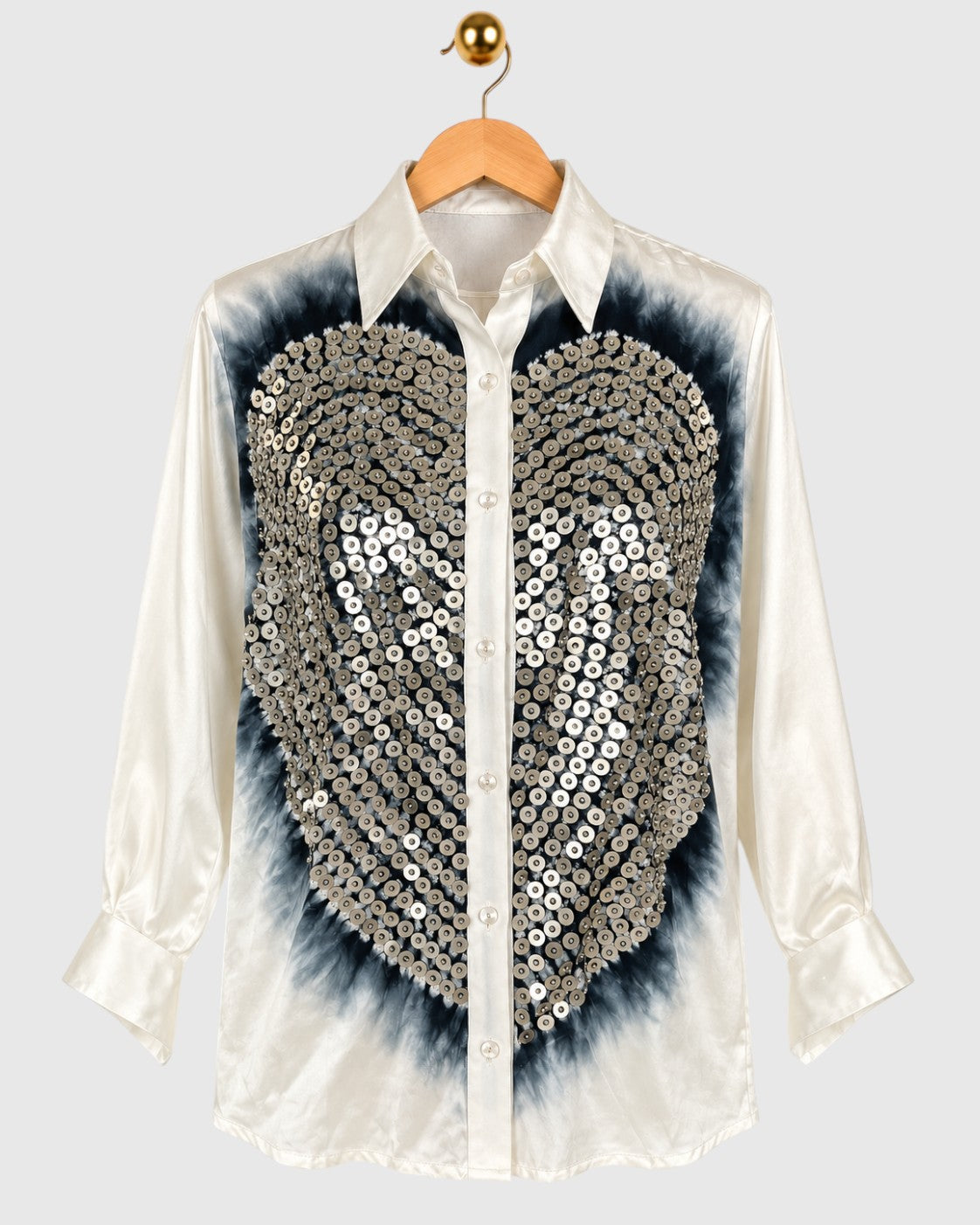 White & Blue Heart Shirt — RRAH 001 — view 1