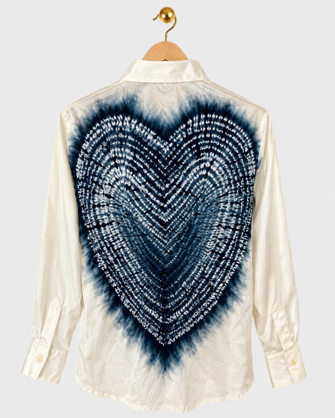 White & Blue Heart Shirt — RRAH 001 — view 2