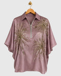 Metallic Pink Gold Sunburst Shirt — view 1