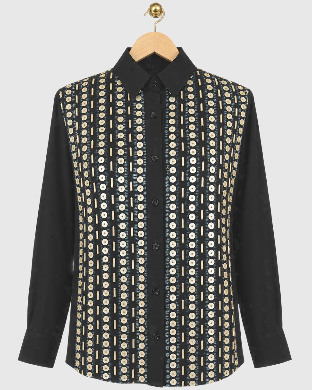 Black Stripe Tie-Dye Shirt — view 1