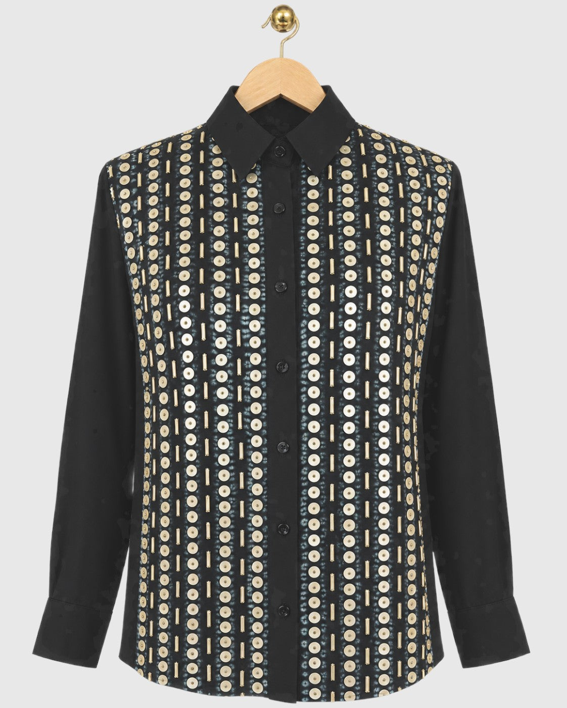 Black Stripe Tie-Dye Shirt — view 1