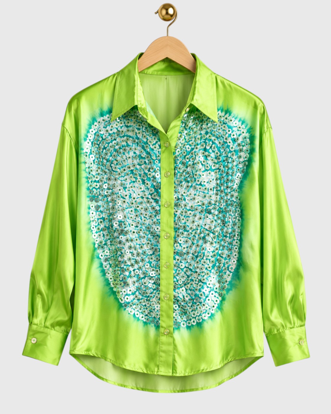 Green & Turquoise Heart Shirt — view 1
