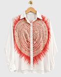 White & Orange Heart Shirt — view 1