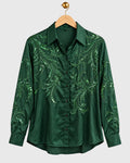 Green Dori Sequin Embroidered Shirt — view 1
