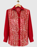 Red Stripe Tie-Dye Shirt — view 1