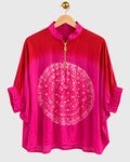 Pink & Red Shaded Circle Shibori Shirt — view 1
