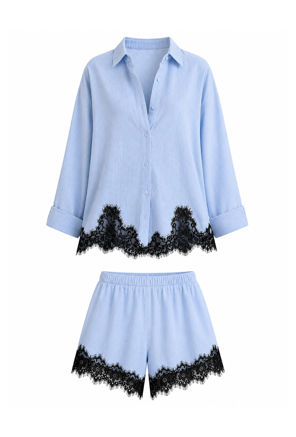 Lace shorts co-ord set