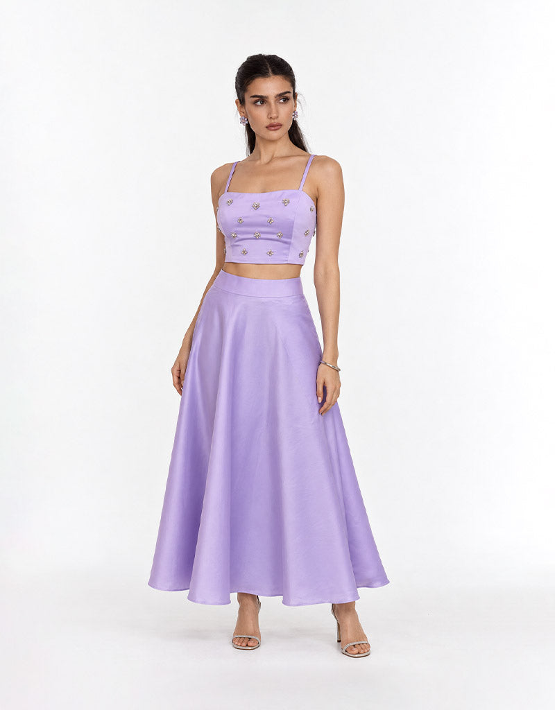 Lilac Royale Satin Set — view 1