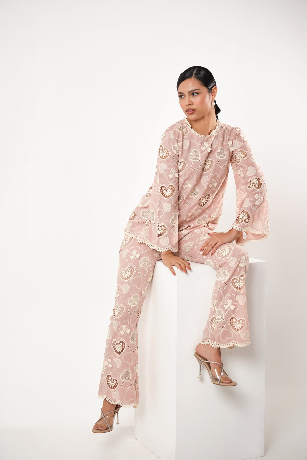 Eshq Heart Embroidered Set