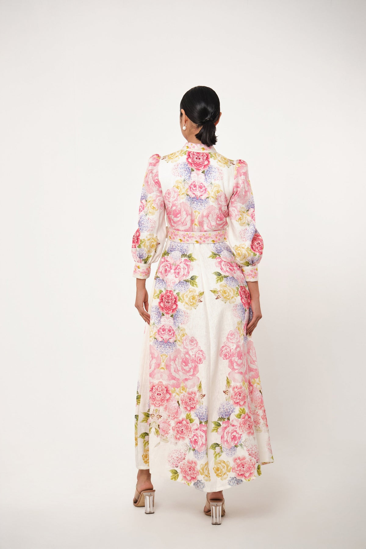 Joy Floral Linen Maxi Dress