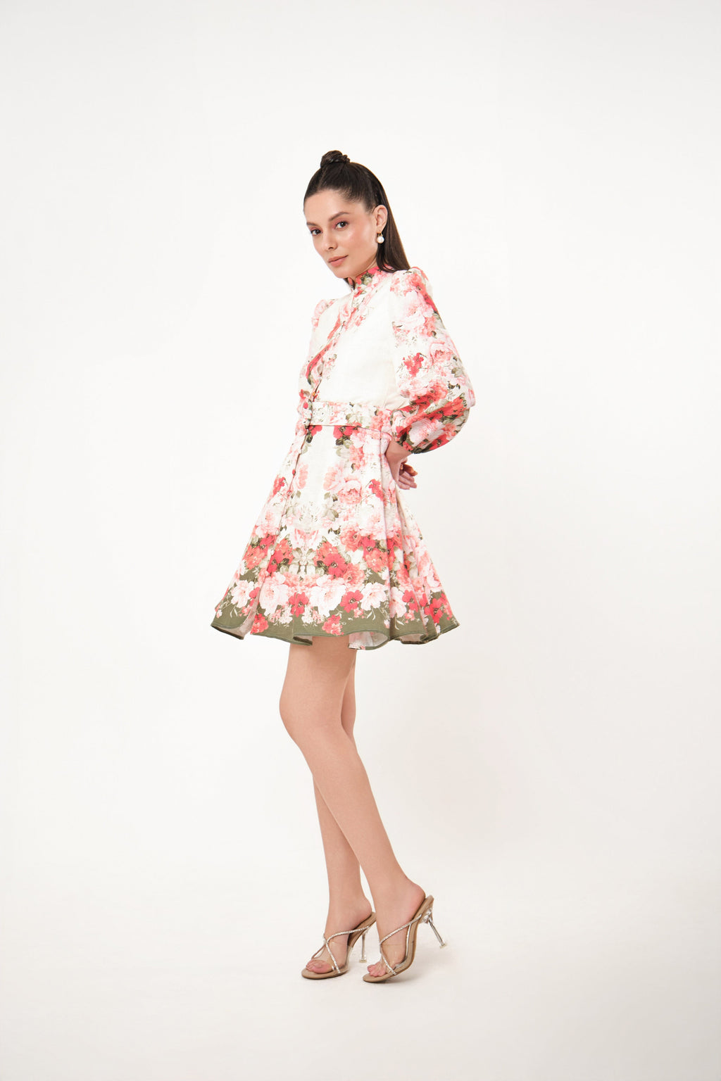 Pia Floral Linen Dress