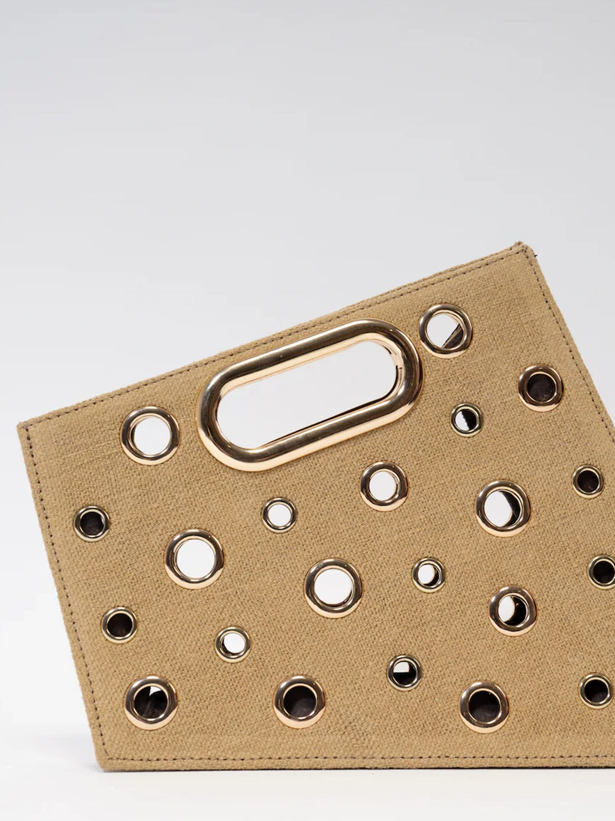 Wheat Maxi Quad Clutch view 2 — Riysys, The Curated Collective
