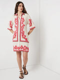 Scarlet Bloom Shirt Dress