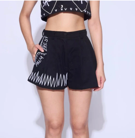 PALM REST SHORTS - BLACK — SAZO, The Curated Collective