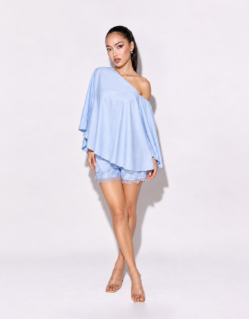 Élan icy blue drape set — view 1