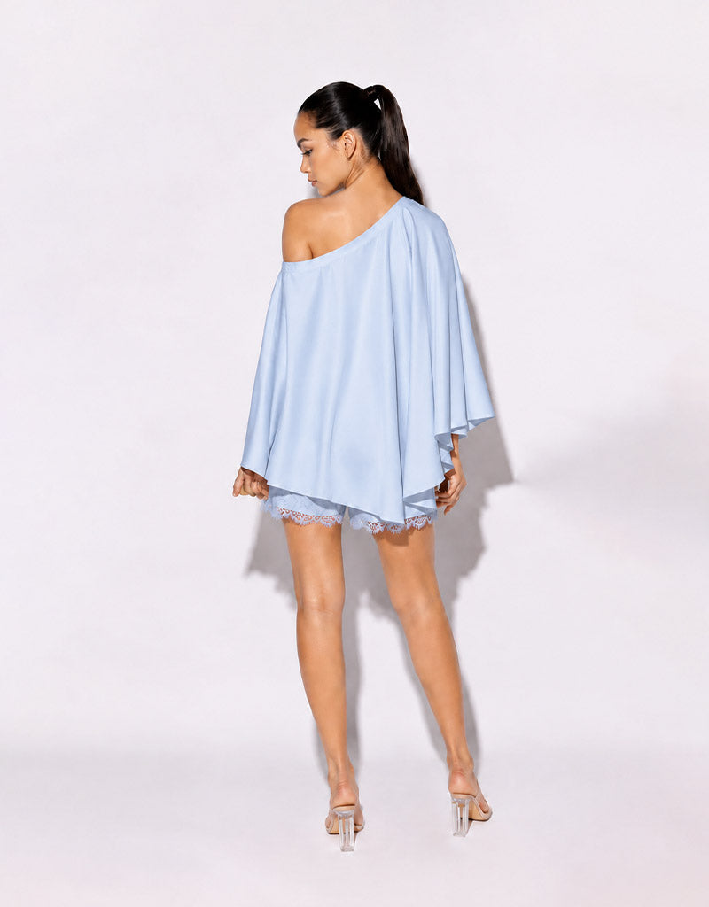 Élan icy blue drape set — view 2