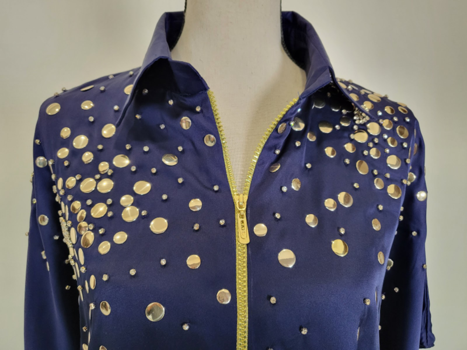 Coin Design Satin Top